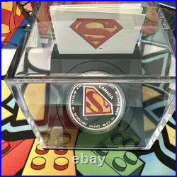 99.99 PURE SILVER RCM 75th Anniversary SUPERMAN THE SHIELD #08108/10000