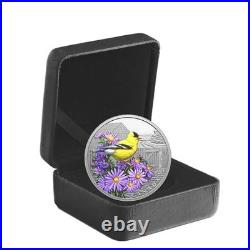 AMERICAN GOLDFINCH 2024 CANADA 1oz. 9999 Pure Silver $20 Coin #4 in Birds Series