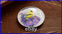 AMERICAN GOLDFINCH 2024 CANADA 1oz. 9999 Pure Silver $20 Coin #4 in Birds Series