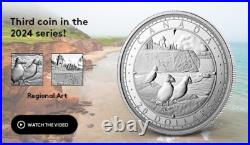 ATLANTIC COAST 2024 CANADA 1oz. 9999 Pure Silver Proof $20 Coin 3rd in Series ATLANTIC COAST 2024 CANADA 1oz. 9999 Pure Silver Proof $20 Coin 3rd in Series