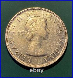 AU Canada 1955 1 Dollar FU MANCHU Attractive Silver Coin
