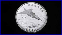 AVRO CF-105 RCAF ARROW JET 2025 CANADA 1oz. 9999 Pure Silver Proof $20 Coin