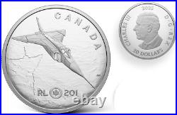 AVRO CF-105 RCAF ARROW JET 2025 CANADA 1oz. 9999 Pure Silver Proof $20 Coin