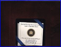 A beautiful set of commemorative Canadian silver coins from the Moon series UNC