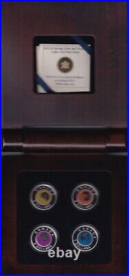 A beautiful set of commemorative Canadian silver coins from the Moon series UNC