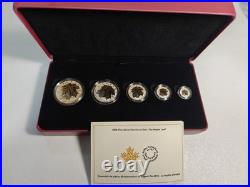 A collector's set of five 2014 Canadian Mint silver coins