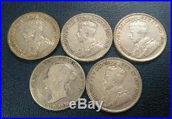 BIG Collection Lot of Old Silver Canada Coins