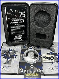 Batman 75th Anniversary 2 oz. Fine Silver Coin Mintage 7,500 (2014)