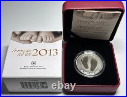 Born in 2013 Canada $10 Fine Silver Coin Baby Feet Harder To Find Coin