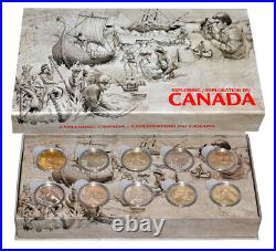 CANADA $15 2014 Silver 7.45oz 10-Coin Proof Set'Exploring Canada' in Deluxe Box