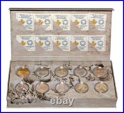 CANADA $15 2014 Silver 7.45oz 10-Coin Proof Set'Exploring Canada' in Deluxe Box