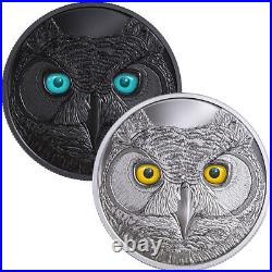 CANADA $15 2017 Fine Silver In The Eyes of The Great Horned Owl Glow-in-the Dark