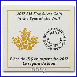 CANADA $15 2017 Fine Silver'In The Eyes of the Wolf' Glow-in-the Dark Box/CoA