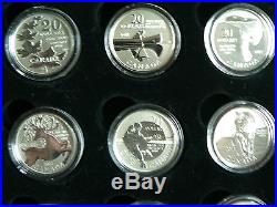 CANADA 18x $20 +2x $25 COMPLETE SET FROM 2011 TO 2015 FINE SILVER COINS WITH BOX