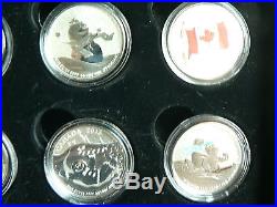 CANADA 18x $20 +2x $25 COMPLETE SET FROM 2011 TO 2015 FINE SILVER COINS WITH BOX