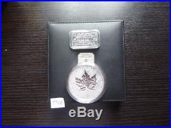 CANADA 1998 50 DOLLAR SILVER maple leaf 10 OZ. 9999 LOW MINTAGE 25.000 COINS