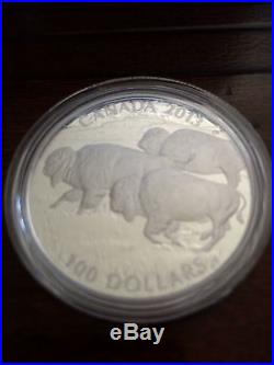 CANADA 2013 $100 for $100 Fine Silver Coin Bison Stampede