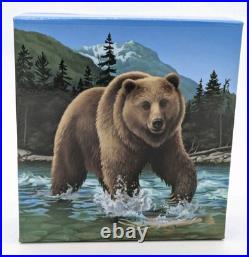 CANADA 2014 GRIZZLY BEAR 1oz. 9999 FINE SILVER $100 CAD with OGP Free Ship U. S