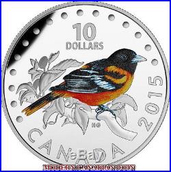 CANADA 2015 $10 1/2 oz. 5 FINE SILVER COINS COLOURFUL SONGBIRDS OF CANADA