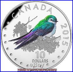 CANADA 2015 $10 1/2 oz. 5 FINE SILVER COINS COLOURFUL SONGBIRDS OF CANADA