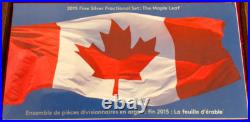 CANADA 2015 Fine Silver Fractional Coin Set The Maple Leaf. 9999 OGP COA