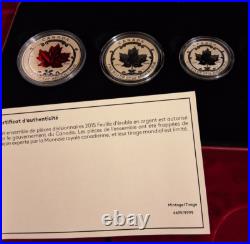 CANADA 2015 Fine Silver Fractional Coin Set The Maple Leaf. 9999 OGP COA
