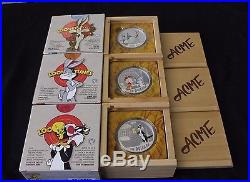 CANADA 2015 Looney Tunes 2 oz $30 Silver Coins Complete (3) Coin Set
