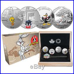 CANADA 2015 Looney Tunes Bugs Bunny Silver Coin Set Warner Bros Case & Watch