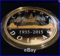 CANADA 2015 Voyageur Renewed Silver Dollar Gold Plated 2oz Masters Club Coin