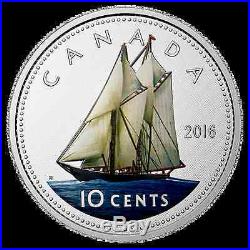 CANADA 2016 10 Cent 5oz FINE SILVER COIN BIG COIN SERIES SCHOONER