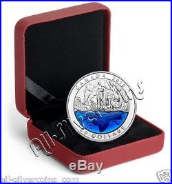 CANADA 2016 Exclusive POLAR BEAR with Blue Enamel ICEBERG 1oz Silver Coin