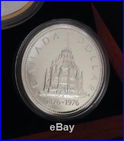CANADA 2016 Renewed Library of Parliament 2oz & 1976 $1 Silver Dollar 2 Coin Set