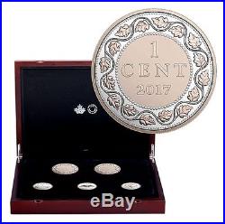 CANADA 2017 LEGACY of the PENNY 5 COIN PROOF SET of 9999 SILVER/GOLD