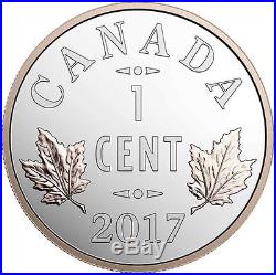 CANADA 2017 Legacy Of The Penny 5 Five Fine Silver Coin Set withRose Gold Plating