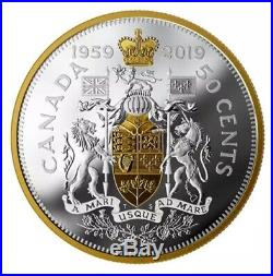 CANADA 2019 Master's Club 1959 Half Dollar 2oz Gold Plated Pure Silver Coin