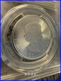 CANADA. 2020, 2 Dollars, Silver PCGS MS63- Top Pop? Red-Tailed Hawk, Maple