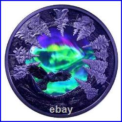 CANADA 2025 MAGIC of the NORTHERN LIGHTS 2oz. 9999 Silver GLOW IN DRK $30 Coin