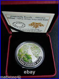 CANADA $20.999 Fine Silver 1 oz. Coin Maple Canopy Spring 2014 SOLDOUT