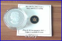 Canada 20$ Tulip With Glass Ladybug 2011 Silver Coin + Box