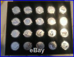 CANADA $20 for $20 COMPLETE SET FROM 2011 TO 2015 FINE SILVER COINS WITH BOX