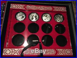 CANADA RCM $15 Lunar 4 Lotus Coins Series Silver Proof Display Case 2010-2013