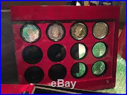 CANADA RCM $15 Lunar 4 Lotus Coins Series Silver Proof Display Case 2010-2013