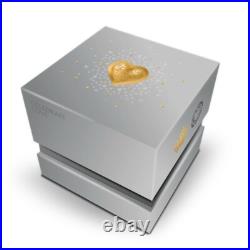 CELEBRATE LOVE 2024 CANADA 1oz. 9999 Pure Silver $20 Coin w Yellow Gold Plating