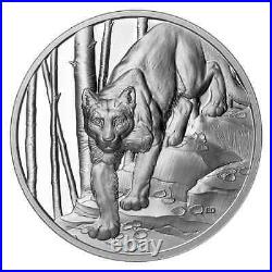 COUGAR GREAT HUNTERS 2024 CANADA UHR 1oz. 9999 Pure Silver $20 Proof Coin