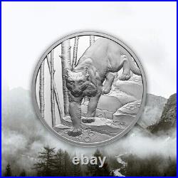 COUGAR GREAT HUNTERS 2024 CANADA UHR 1oz. 9999 Pure Silver $20 Proof Coin