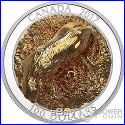 COUGAR Sculpture Of Majestic Animals 3D Silver Coin 100$ Canada 2017