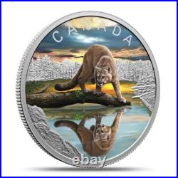 COUGAR Wildlife Reflections 2024 CANADA 1oz. 9999 Pure Silver $20 Coin