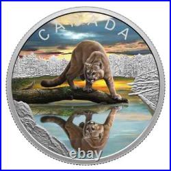 COUGAR Wildlife Reflections 2024 CANADA 1oz. 9999 Pure Silver $20 Coin