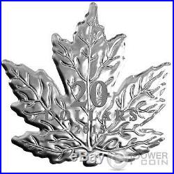 CUT OUT MAPLE LEAF Silver Proof Coin 20$ Canada 2015