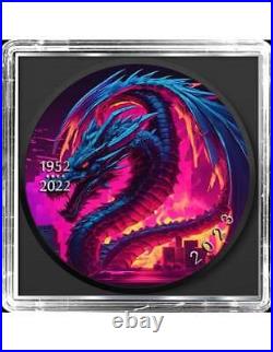 CYBERPUNK DRAGON 1 Oz Silver Coin 5$ Canada 2023